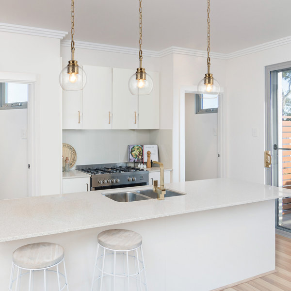 Longshore Tides Vasilis 1 Light Kitchen Island Globe Pendant Wayfair